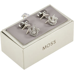 Moss Silver Tone Cufflinks