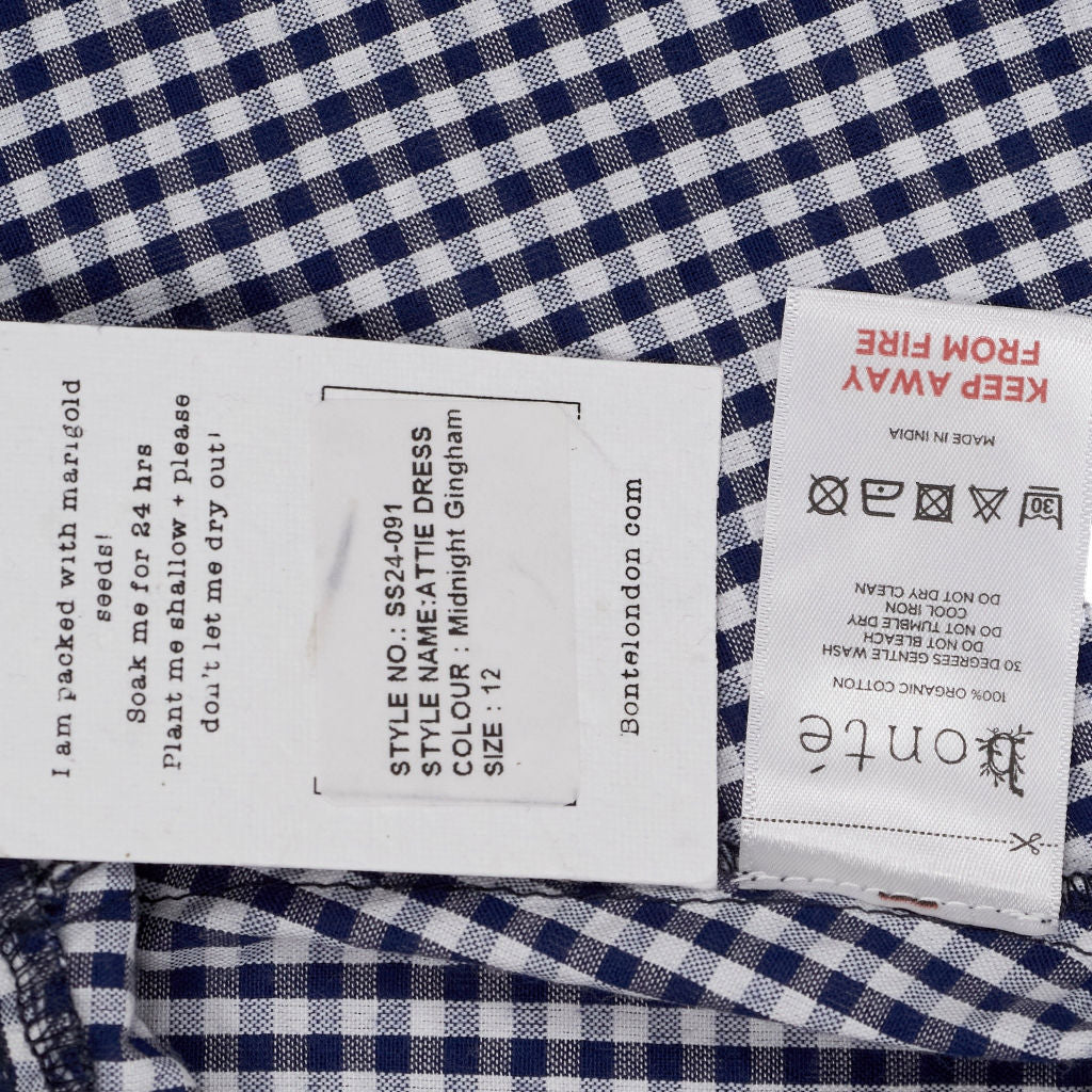 Bonte Midnight Gingham Attie Dress