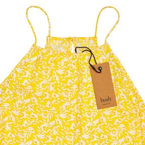 Hush Yellow Leafy Floral Halter Cami