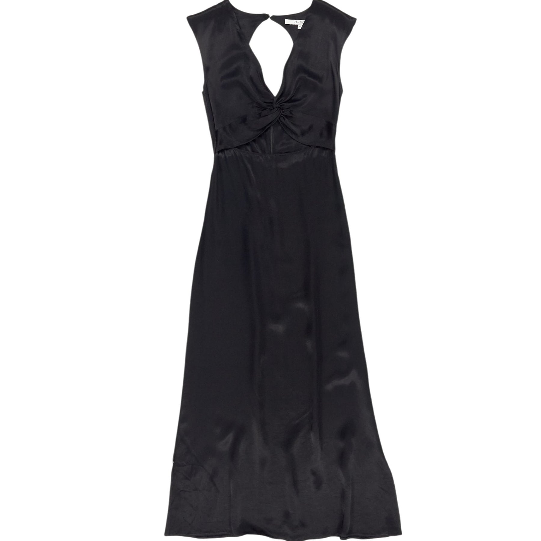 Omnes Black Keyhole Midi Dress