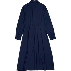 Baukjen Navy Zip Collar Midi Dress