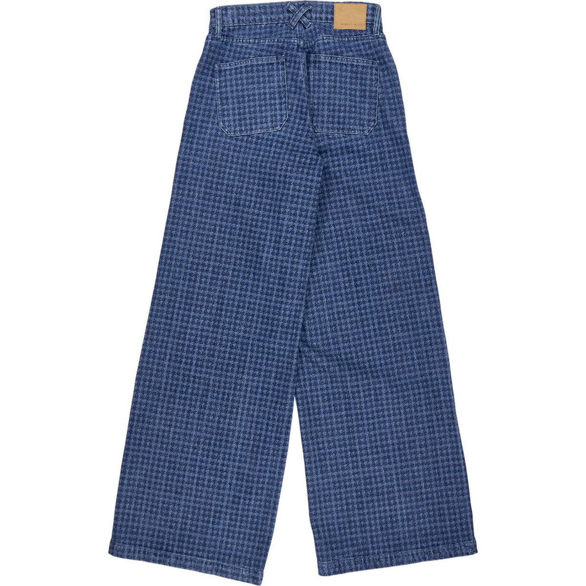 seventy + mochi Blue Houndstooth Wide-Leg Trousers