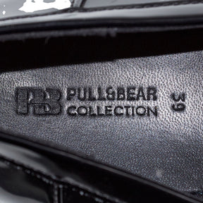 Pull & Bear Black Loafers with Silver Detail