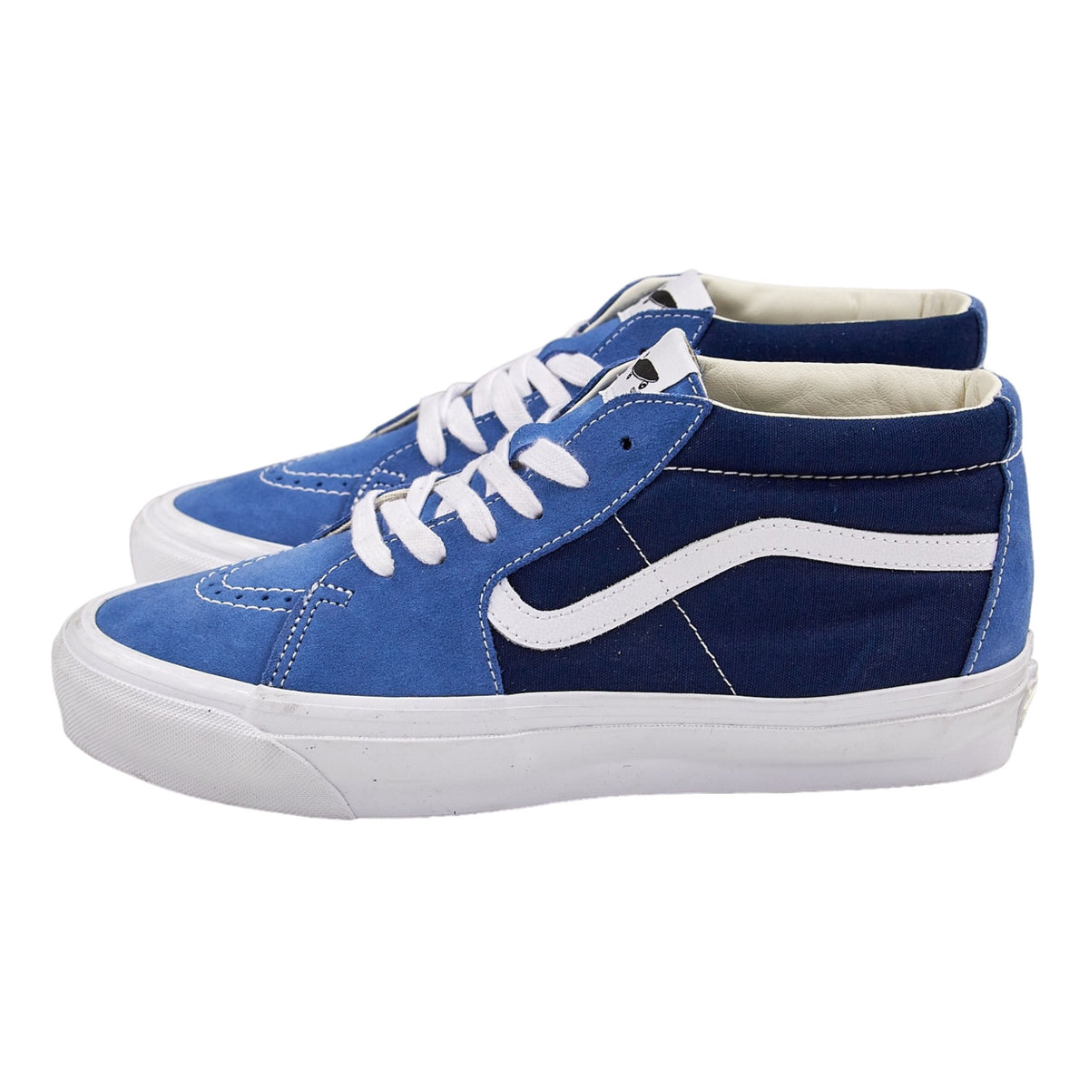 Vans Blue & White Suede High-Top Trainers