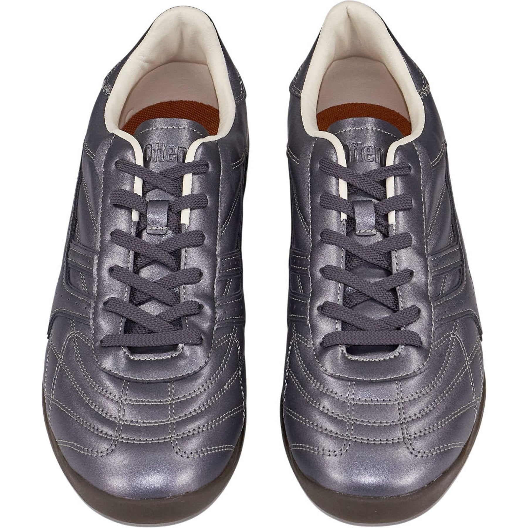 Pull & Bear Metallic Leather Trainers