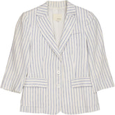 Band of Outsiders White Blue Striped Blazer