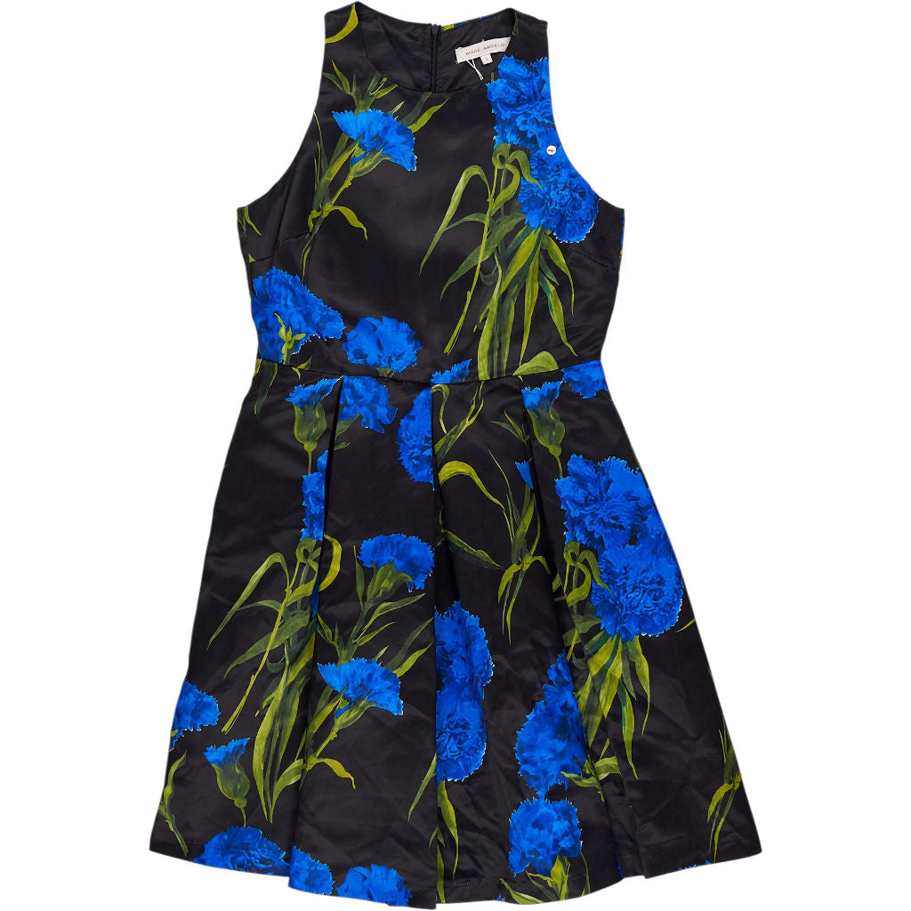 Marc Angelo Black Blue Floral Dress