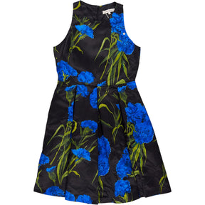 Marc Angelo Black Blue Floral Dress