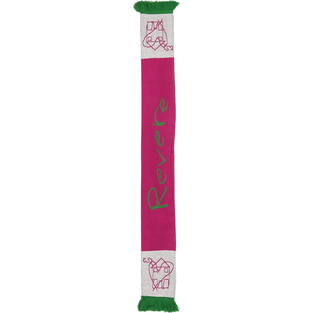 Revere Pink Green Patterned Scarf