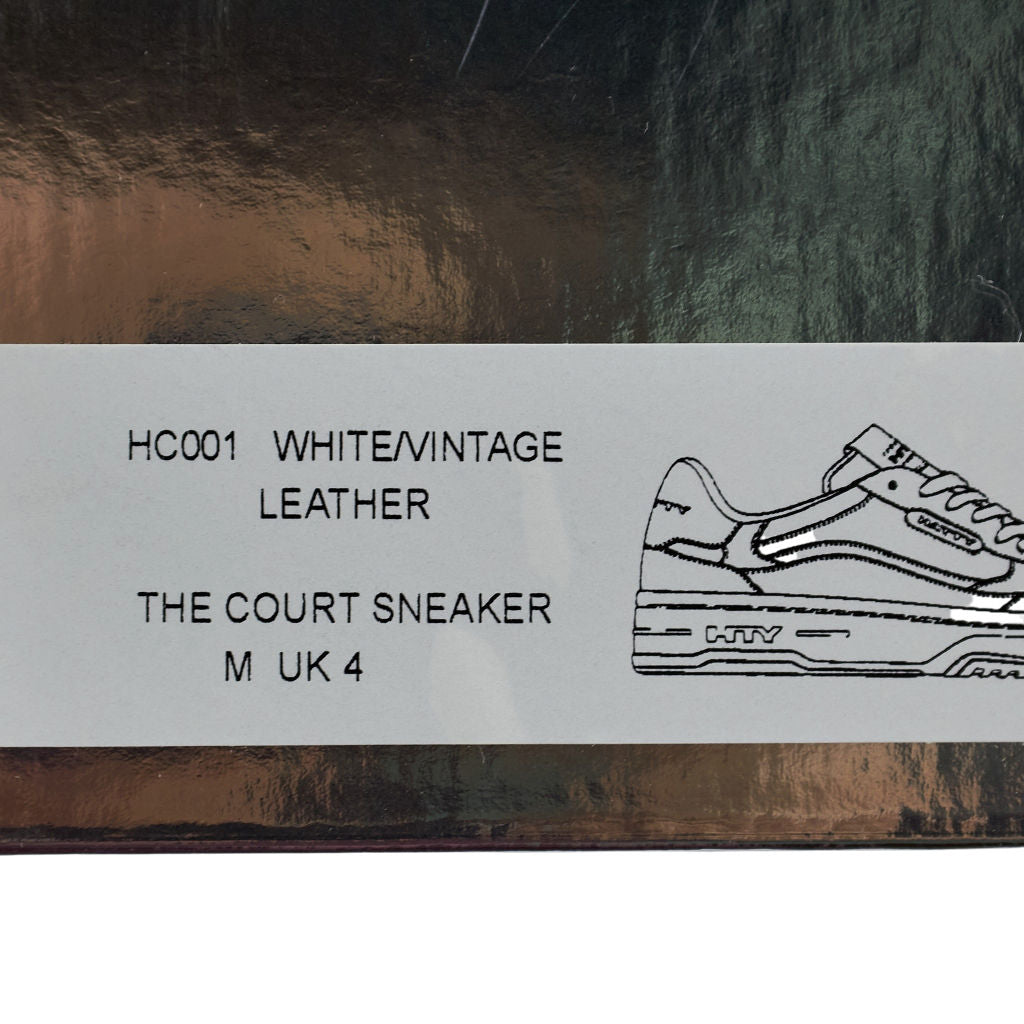 Hatty White Leather Court Sneakers