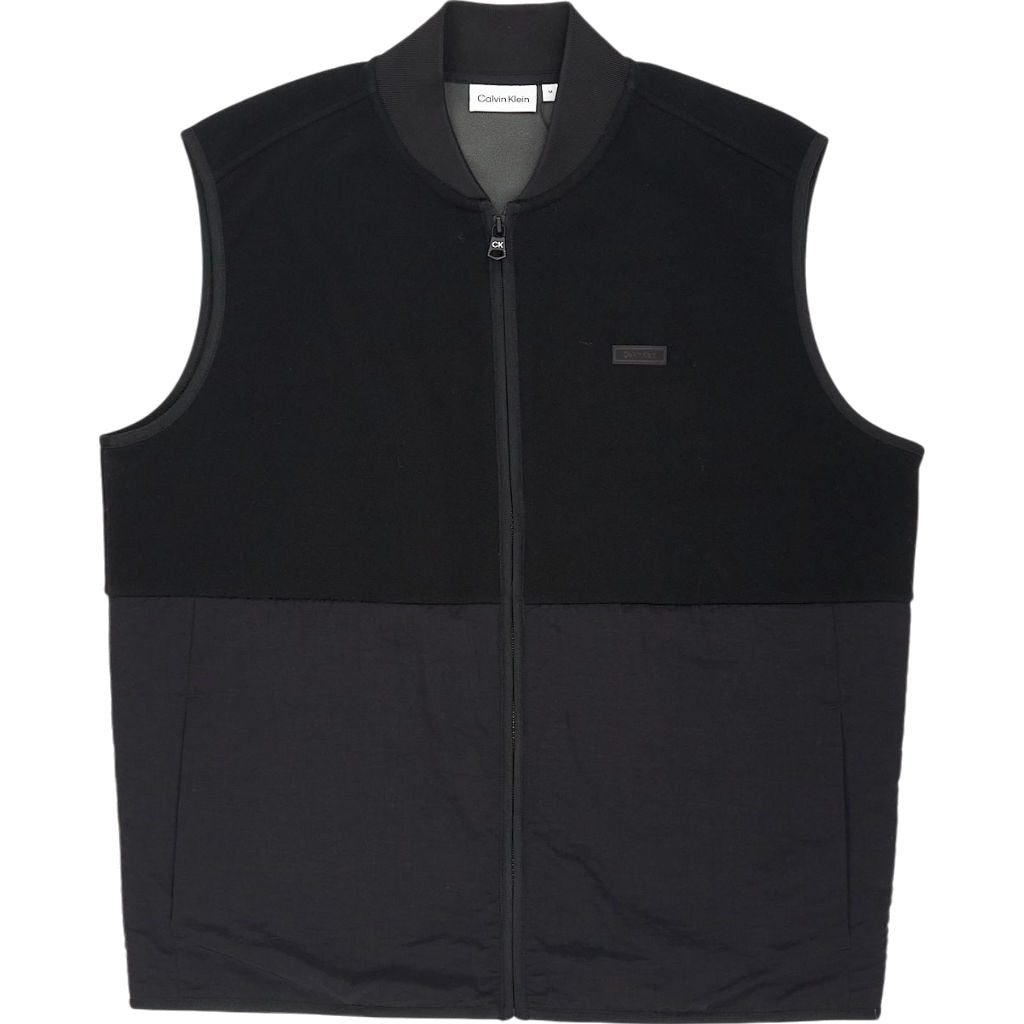 Calvin Klein Black Bonded Fleece Vest