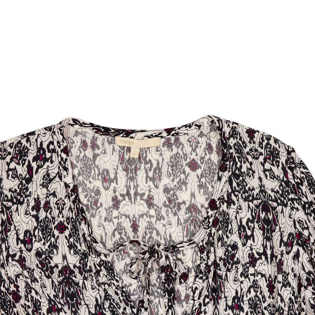 Maje Black White Floral Dress