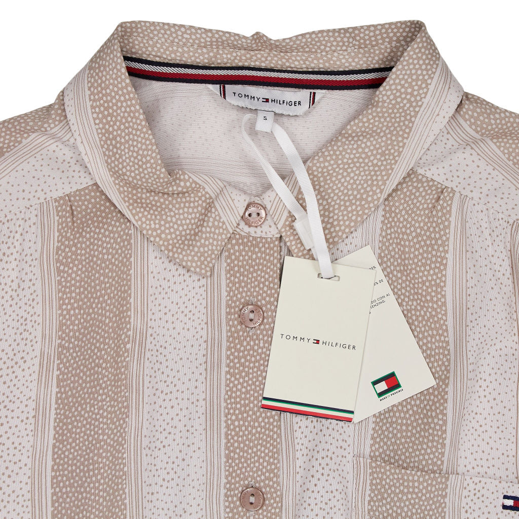 Tommy Hilfiger Beige Stripe Dot Shirt