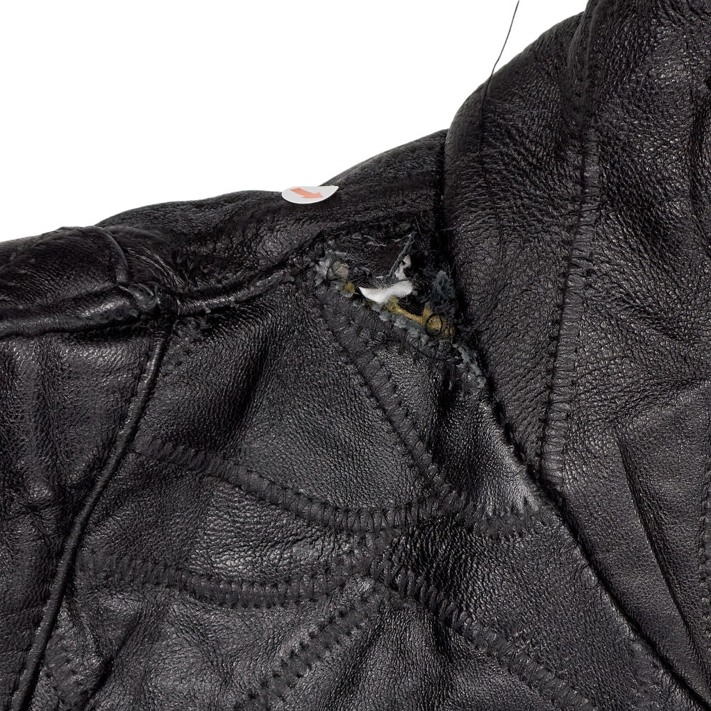 Vintage Navarre Black Leather Coat