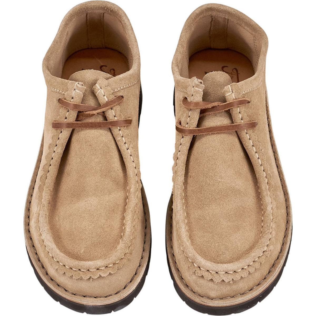 Fracap Beige Suede Moccasin Shoes