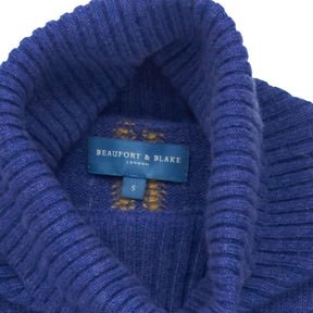 Beaufort & Blake Blue Roll Neck Sweater
