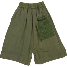 By Walid Green Patchwork Shorts