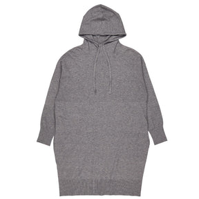 Hush Mid Grey Marl Roscoe Hooded Knitted Dress