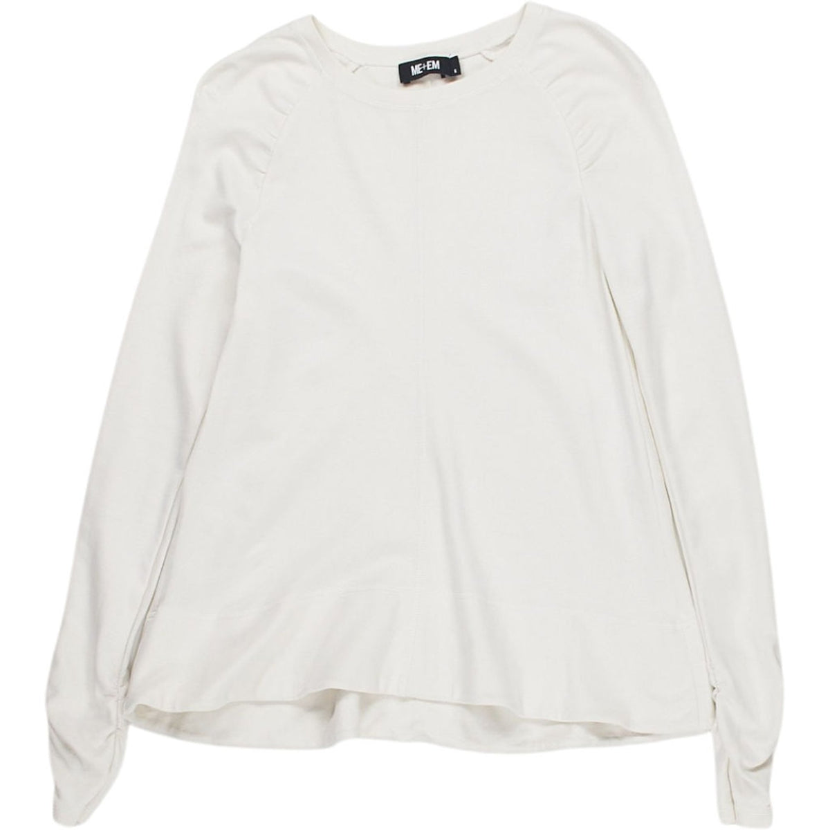ME+EM Cream Long Sleeve Top