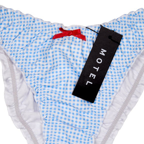 Motel Blue Gingham Veroly Bikini Bottom