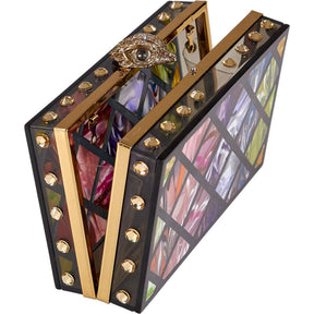 Kurt Geiger Multicolor Acrylic Crystal Clutch