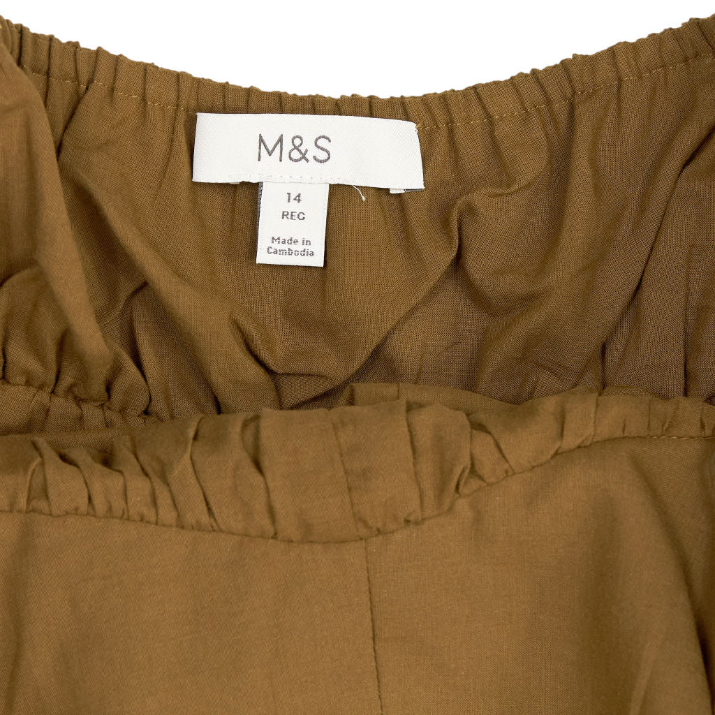 M&S Brown Strappy Maxi Dress