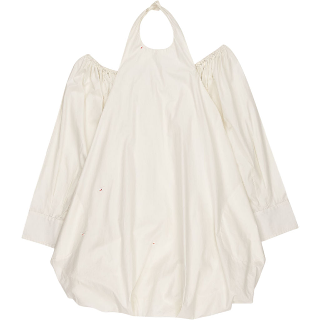 SRVC Cream Halter Off-Shoulder Top