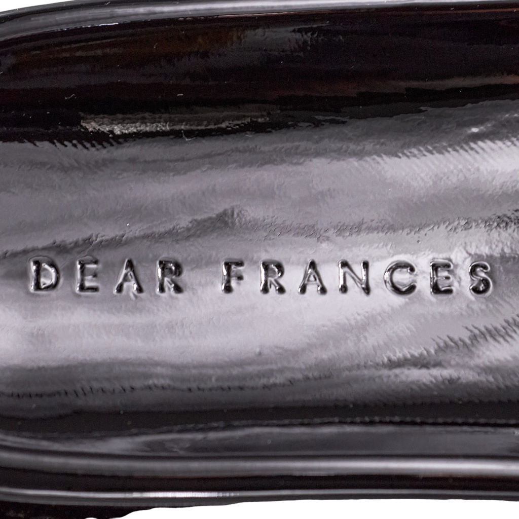 Dear Frances Black Slide Sandals