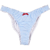 Motel Blue Gingham Veroly Bikini Bottom
