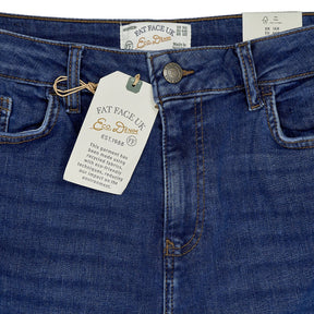 Fat Face Blue Hamble Capri Jeans