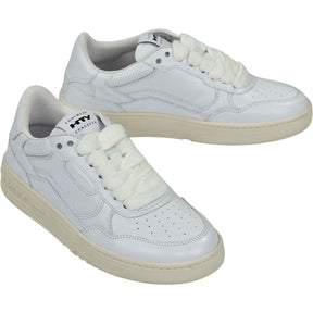 Hatty White Leather Court Sneakers