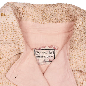 By Walid Pink Crochet Patchwork Jacket