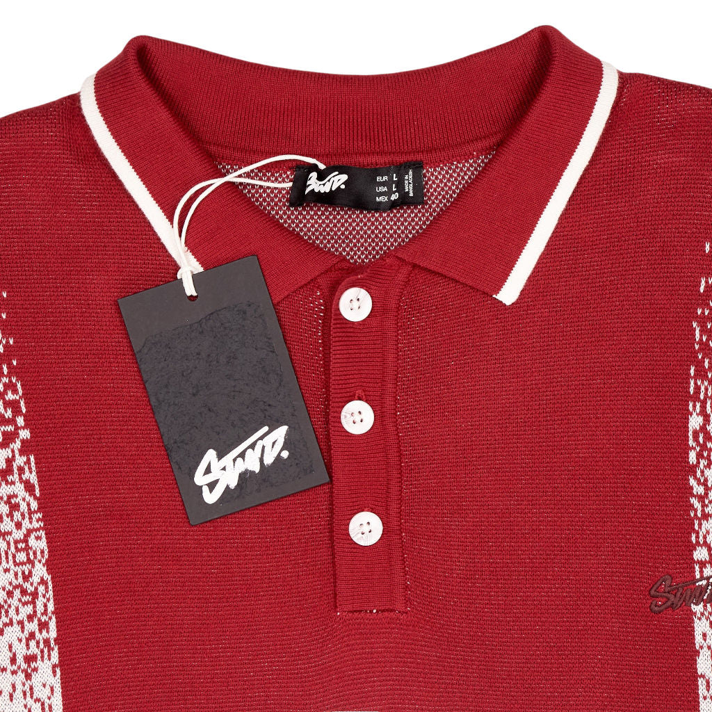 Pull & Bear Red Graphic Polo Shirt