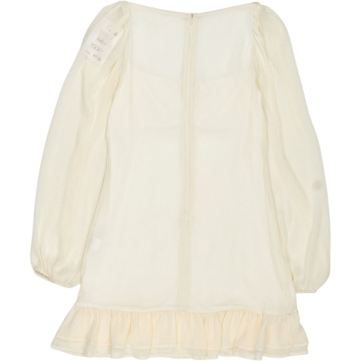 Pull & Bear Cream Ruffle Dress