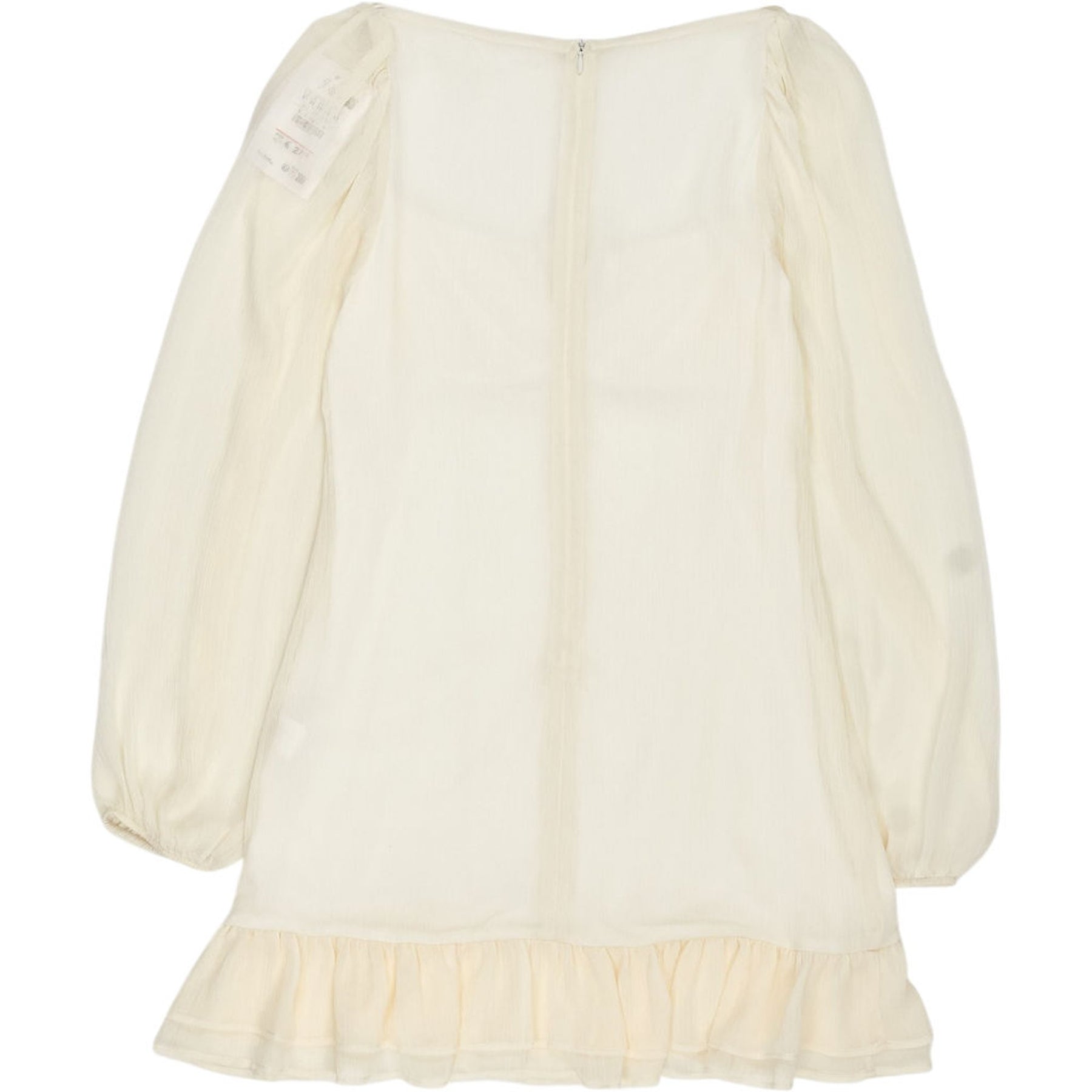 Pull & Bear Cream Ruffle Dress