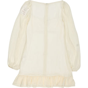Pull & Bear Cream Ruffle Dress