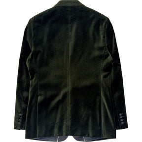 Moss Green Velvet Blazer Jacket