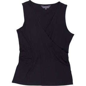 Sosandar Black Wrap Top