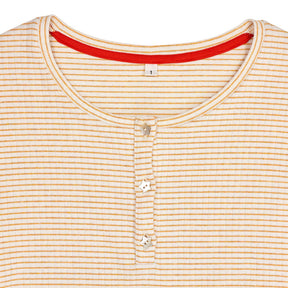 WYSE Striped Beige Long Sleeve Top