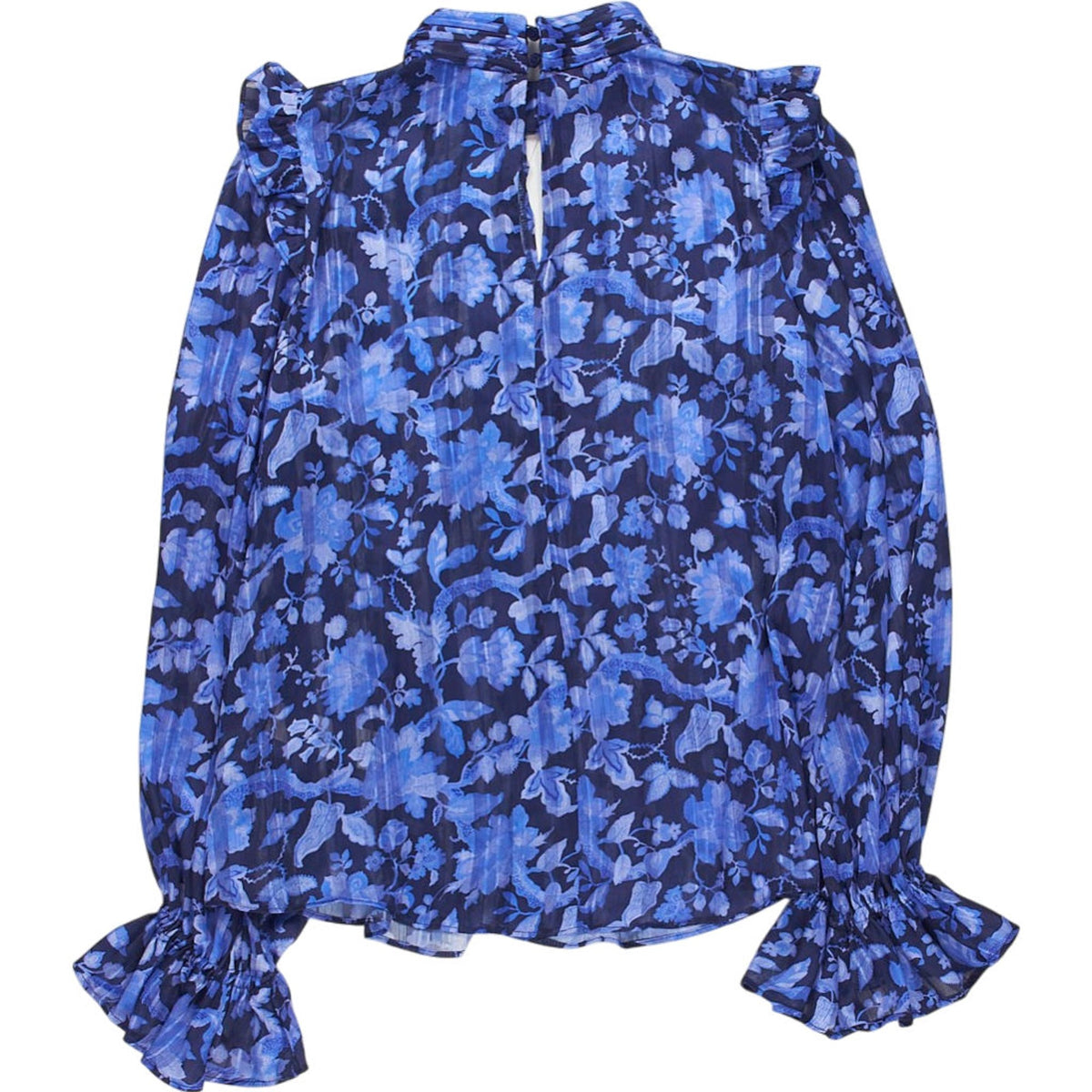 French Connection Blue Floral Blouse