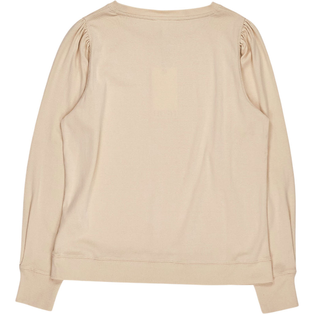 Hush Almond Emily Puff Sleeve Jersey Top