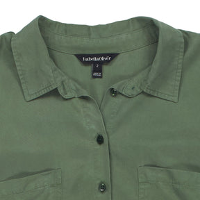 Isabella Oliver Green Button-Up Shirt