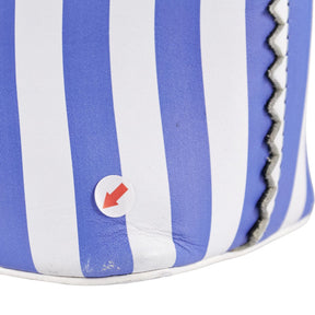 Mother of Pearl Blue White Striped Bag