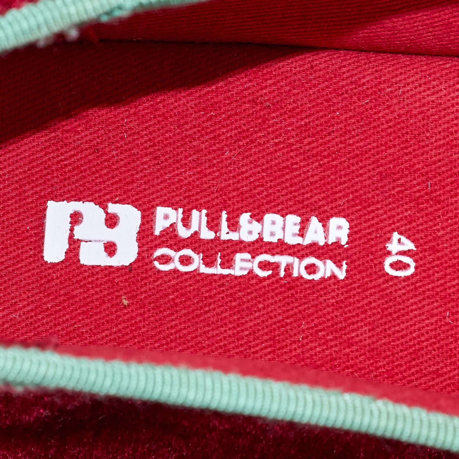 Pull & Bear Red Velvet Flats