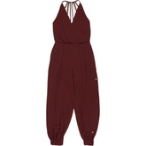 Reiss Burgundy Kadie Beaded Strappy Jumpsuit