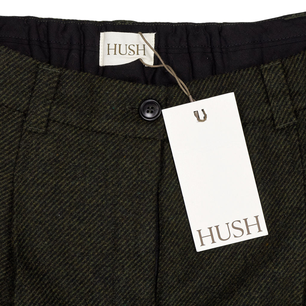 Hush Dark Olive Tailored Cropped Trousers
