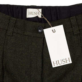Hush Dark Olive Tailored Cropped Trousers