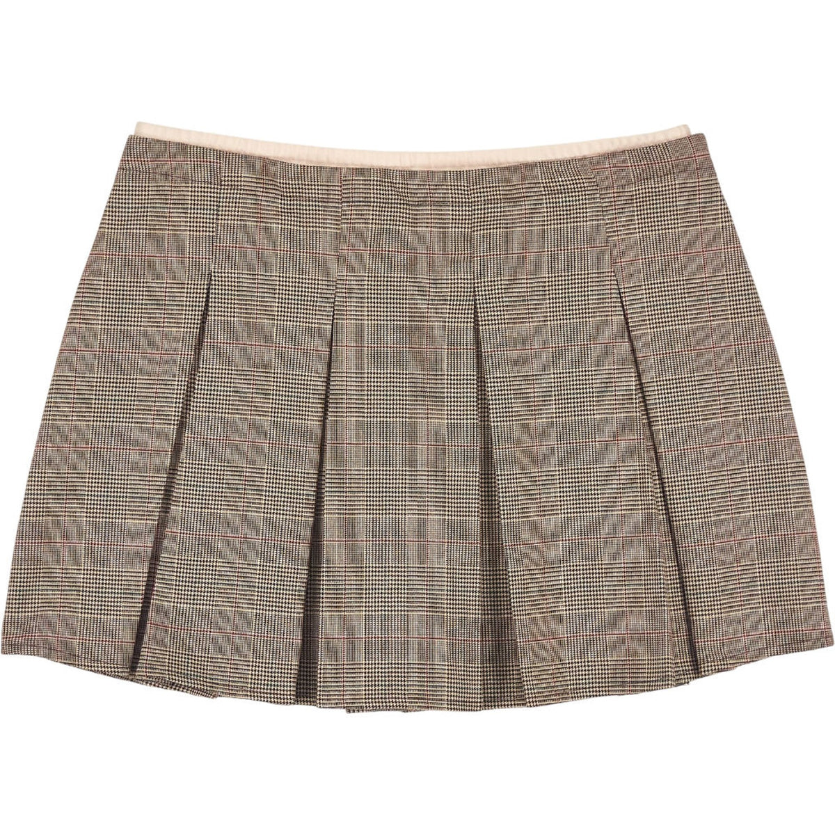 Pull&Bear Check Pleated Skirt