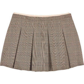 Pull&Bear Check Pleated Skirt