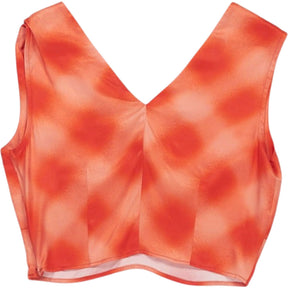 OMNES Red Tie-Dye Crop Top